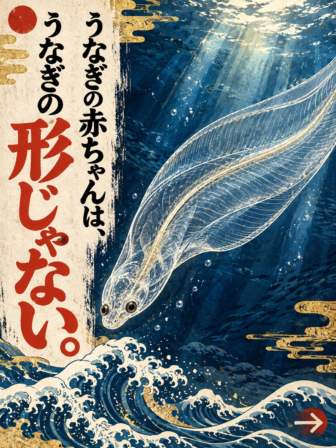 うなぎの赤ちゃんは、
うなぎの形じゃない。
生まれたばかりのうなぎは
「レプトケファルス」
と呼ばれます。
柳の葉のように
うすくて、平たくて、透明。
その姿のまま海流に乗って、
日本を目指します。
やがて細長い姿に変わり、
川や湖へ入っていきます。
変身のすがたはスワイプで
想像とちがった人は
「保存」しておいてください。
@hamanako.unagi をフォロー
#浜名湖うなぎ #うなぎ豆知識 #レプトケファルス #シラスウナギ #生き物のふしぎ
